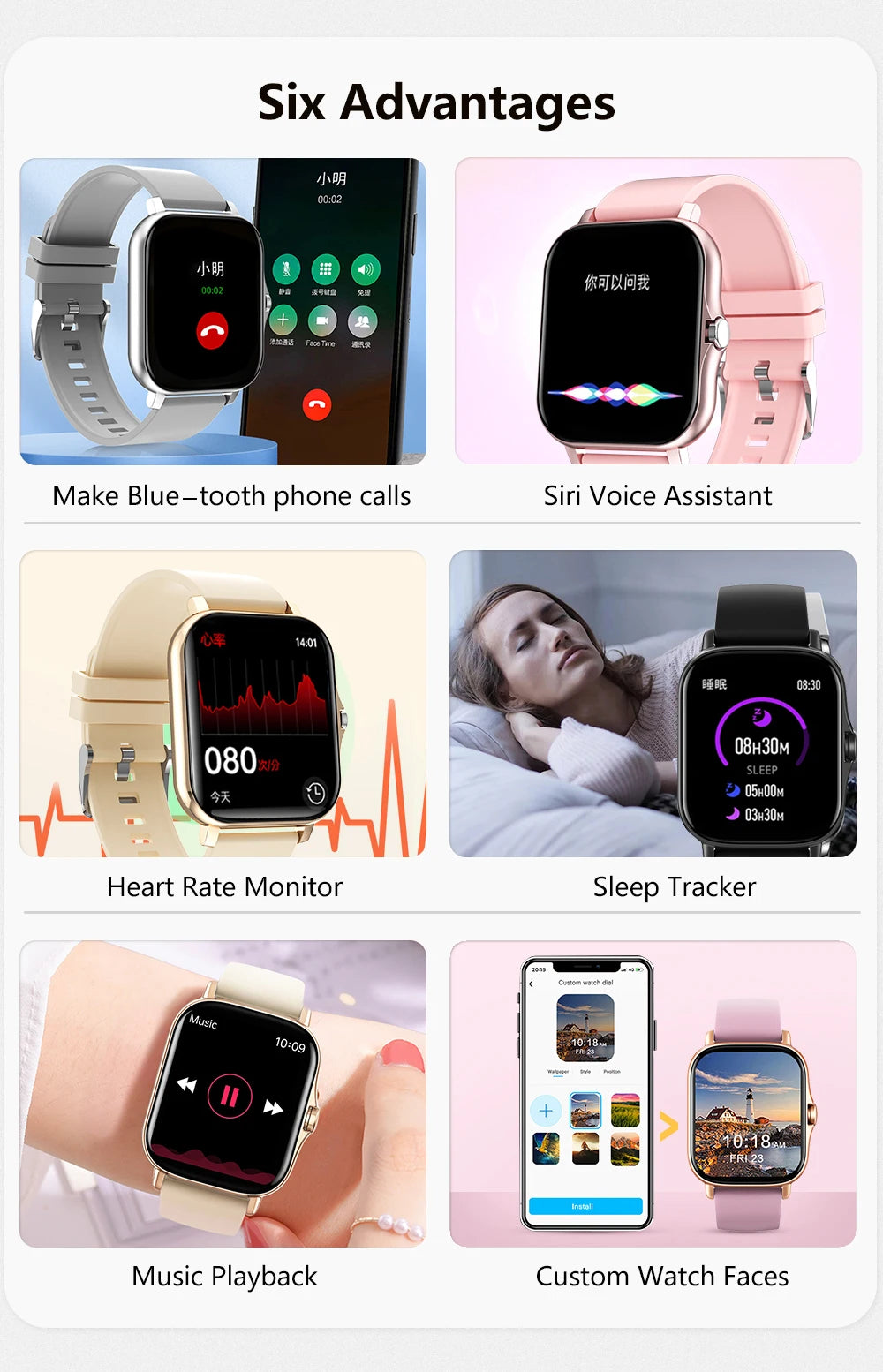 Smart Watch Full Touch – Bluetooth Call & Fitness Tracker 