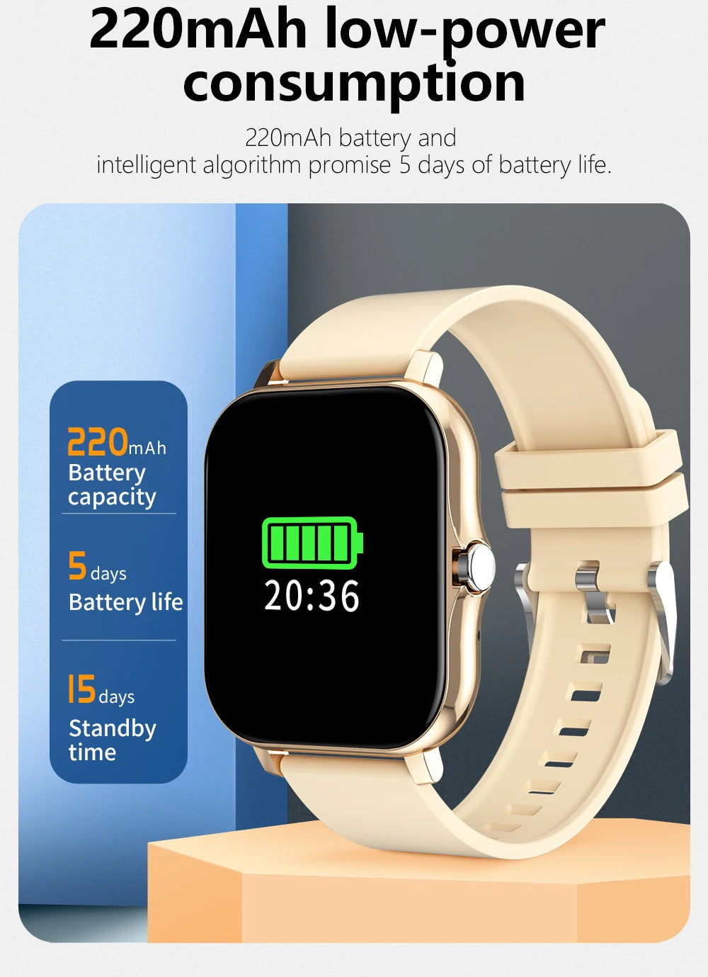 Smart Watch Full Touch – Bluetooth Call & Fitness Tracker