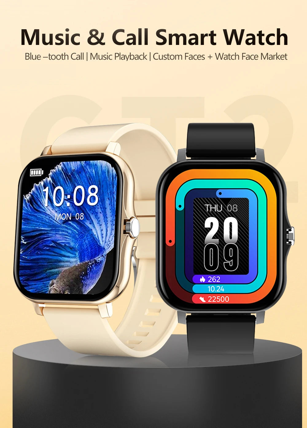 Smart Watch Full Touch – Bluetooth Call & Fitness Tracker 