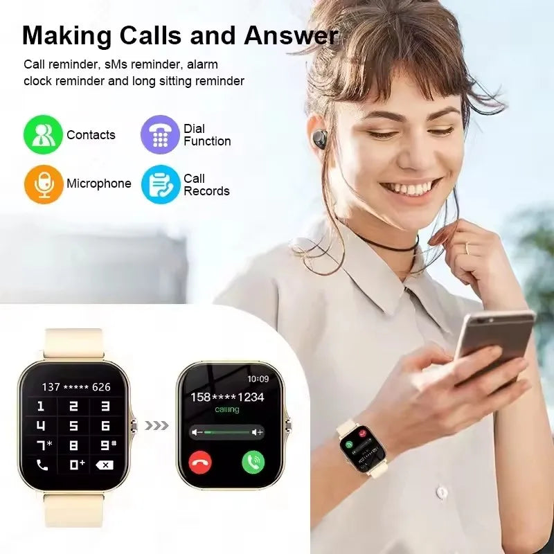 Smart Watch Full Touch – Bluetooth Call & Fitness Tracker 