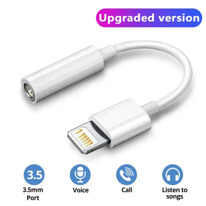 iPhone Aux Adapter – Lightning to 3.5mm Headphone Jack Converter