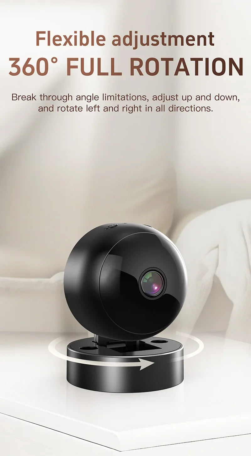 Smart 360° 4K Security Camera WiFi Wireless Indoor Outdoor Surveillance Motion Detection Night Vision Monitor System for Home