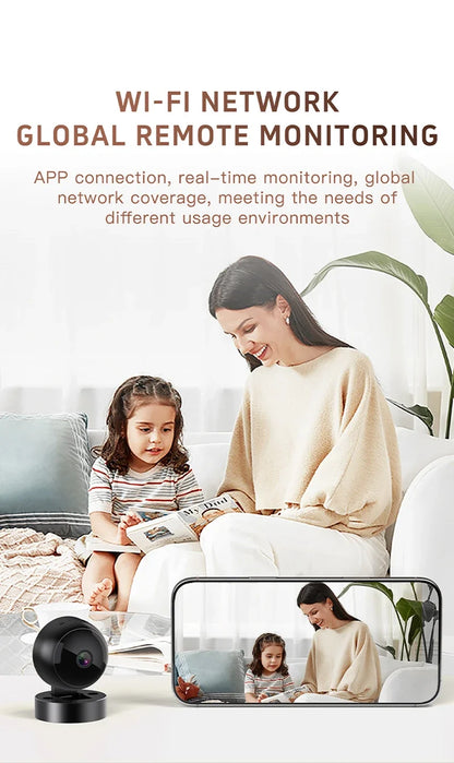 Smart 360° 4K Security Camera WiFi Wireless Indoor Outdoor Surveillance Motion Detection Night Vision Monitor System for Home
