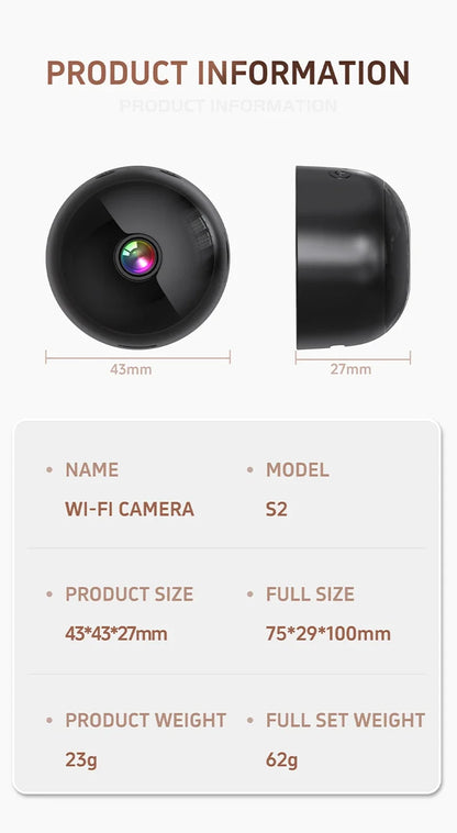 Smart 360° 4K Security Camera WiFi Wireless Indoor Outdoor Surveillance Motion Detection Night Vision Monitor System for Home