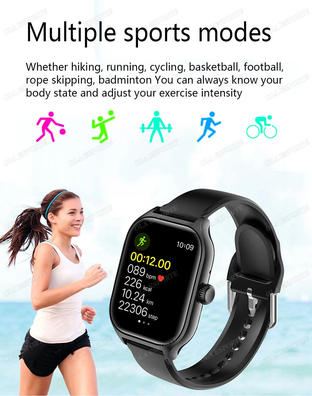 Smart Watch 2.01” HD Display – Bluetooth Call Fitness Smartwatch