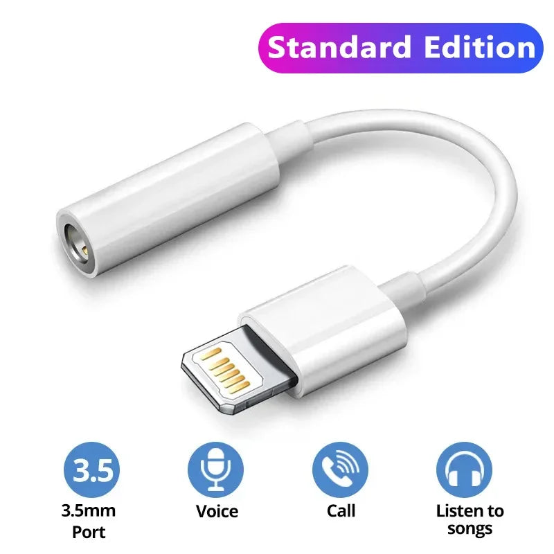 iPhone Aux Adapter – Lightning to 3.5mm Headphone Jack Converter
