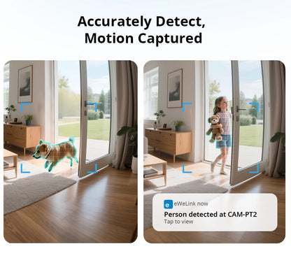 SONOFF CAM PT2 Smart Home Security Camera Smart Night Vision 360° Panoramic View Remote HD Monitoring with Real-Time Interaction