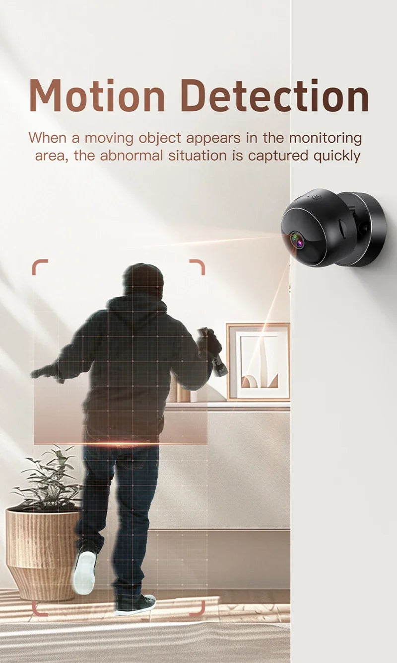 Smart 360° 4K Security Camera WiFi Wireless Indoor Outdoor Surveillance Motion Detection Night Vision Monitor System for Home
