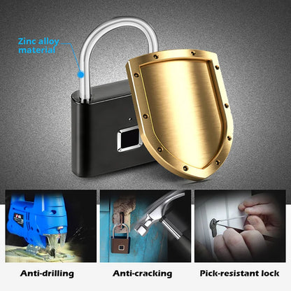 Fingerprint Padlock – USB Rechargeable Waterproof
