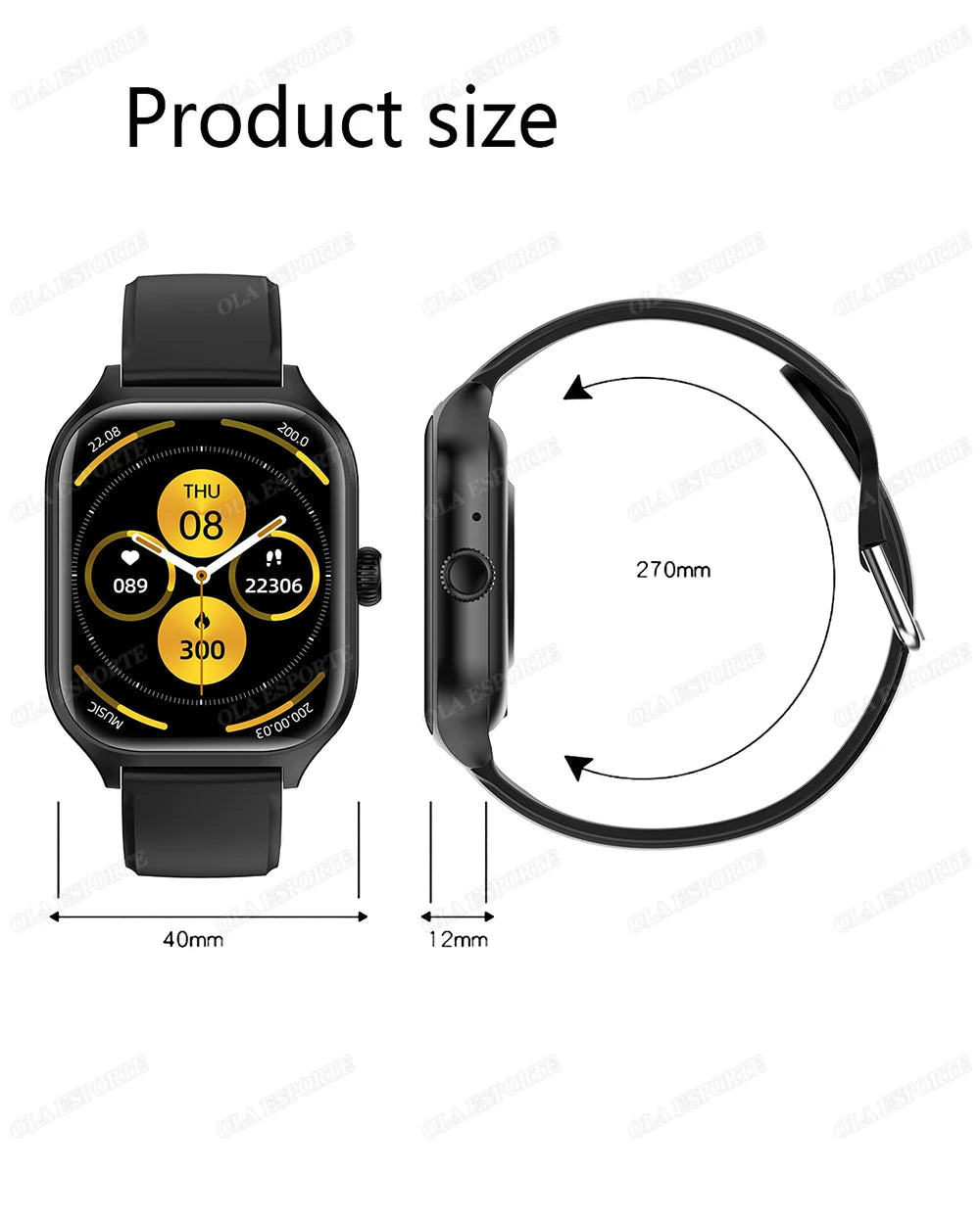 Smart Watch 1.83” HD Display – Bluetooth Call Fitness