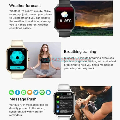 Smart Watch 1.83” HD Display – Bluetooth Call Fitness 