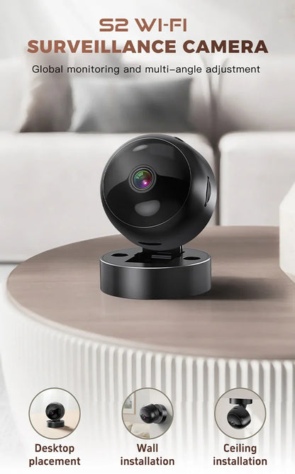 Smart 360° 4K Security Camera WiFi Wireless Indoor Outdoor Surveillance Motion Detection Night Vision Monitor System for Home
