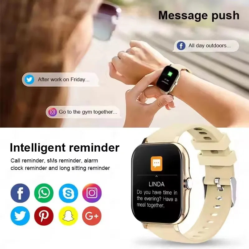 Smart Watch Full Touch – Bluetooth Call & Fitness Tracker 