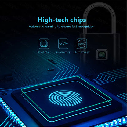 Fingerprint Padlock – USB Rechargeable Waterproof 