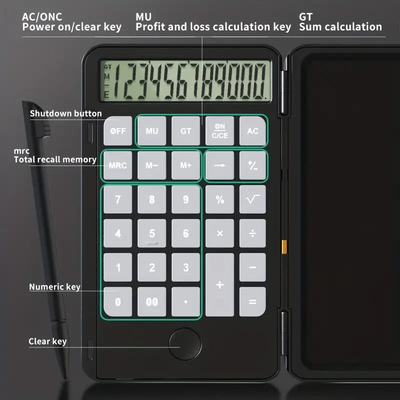 LCD Writing Calculator | Smart Calculator with Notepad